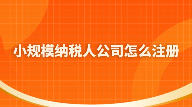 小規(guī)模納稅人公司怎么注冊(怎么成立小規(guī)模納稅人公司)